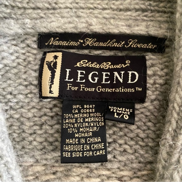Vintage Eddie Bauer Nanaimo Handknit Sweater L - Picture 3 of 5